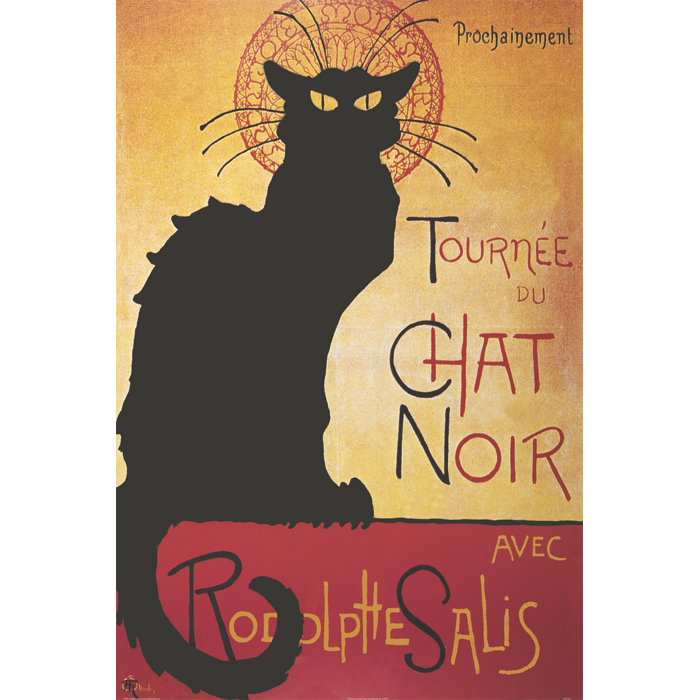 Buy Art For Less Chat Noir Black Cat by Public Domain Advertisements